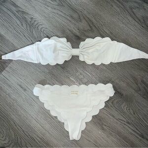 Marysia Antibes Scalloped Bandeau Set White